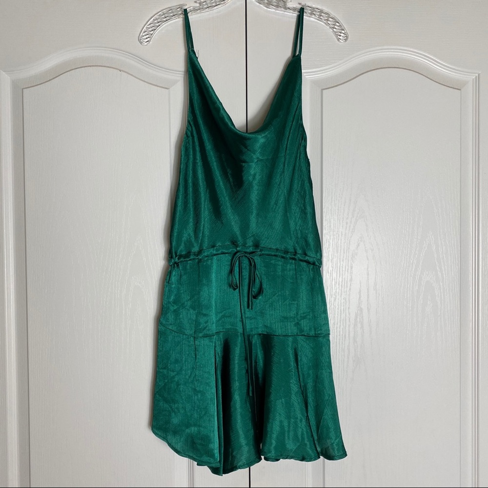 Princess Polly Green Silky Dress